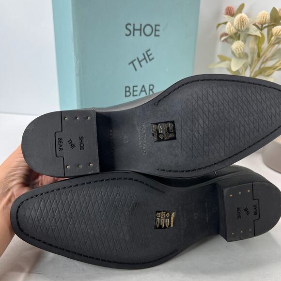 Shoe The Bear Eli Leather Upper Chelsea Ankle Boot Pull On Black Men 10 Tried On - Picture 9 of 11